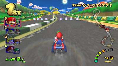screenshot of mario kart