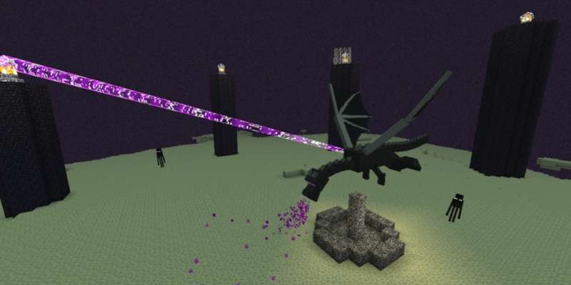 picture of the end dimension in minecraft
