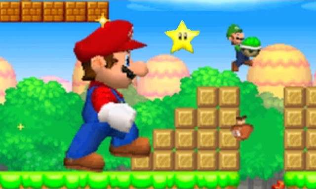screenshot of mario bros DS