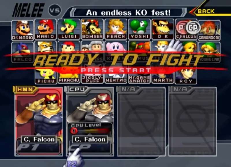 screenshot of smash bros
