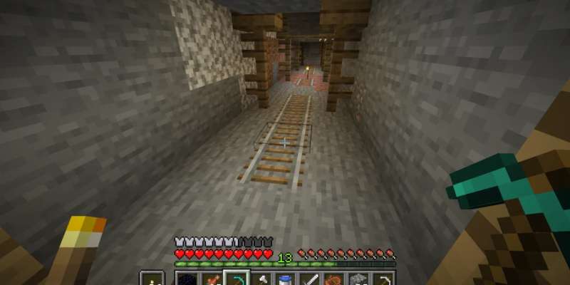 picture of going mining in minecraft