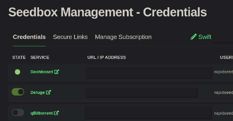 Screenshot of RapidSeedbox homepage